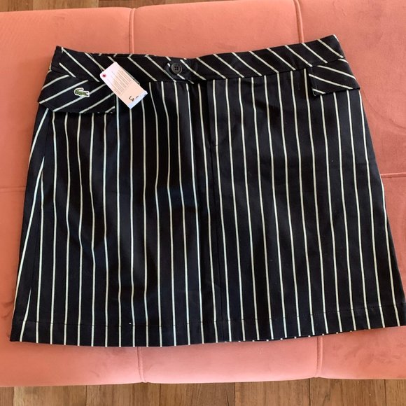 Lacoste Navy Striped Short Skirt - Picture 1 of 5